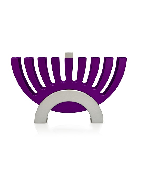 חנוכייה מתהפכת צבעונית ופמוטי שבת, גי לחתונה יהודית